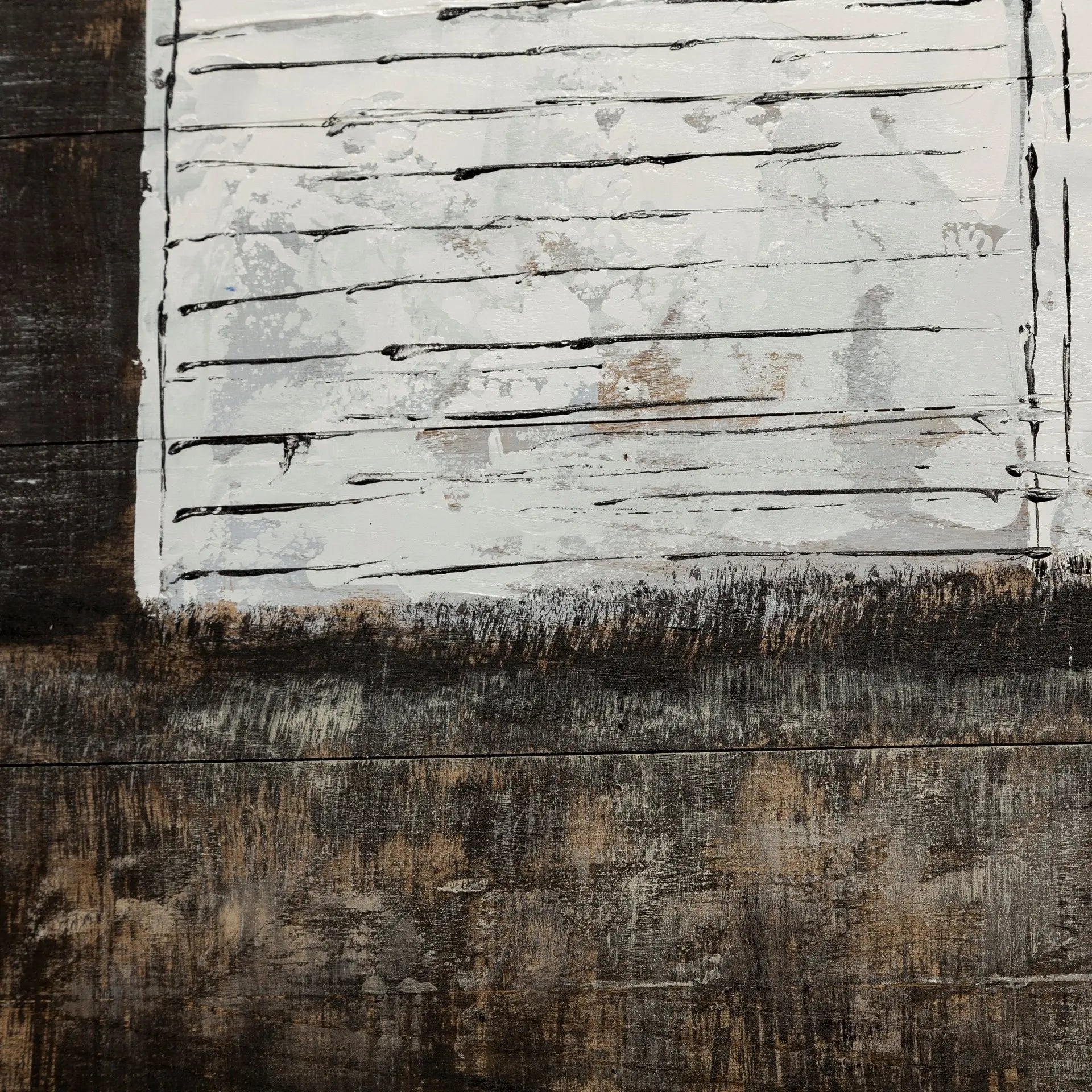 Sawmill Creek 42x62 Farmhouse White Barn Original Hand Painted on Wood Oil Painting Unframed Wall Art Homeroots Home Decor