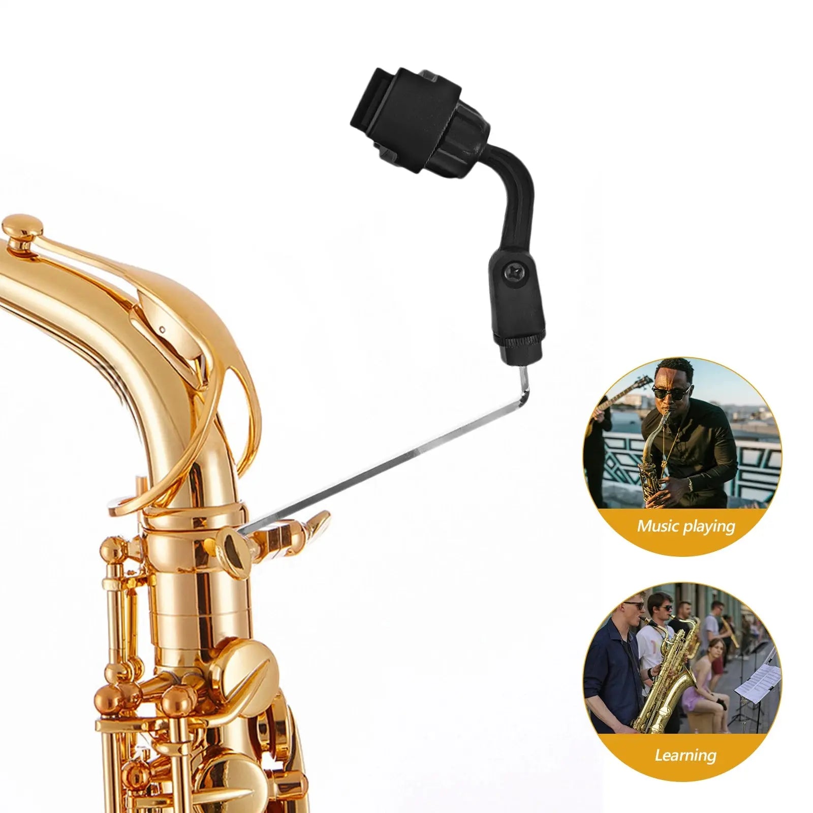 Sax phone stand Saxophone Phone Attachment Musical Microphone Clip Saxophone Sheet Grip Music Stand Saxophone Music Stands GreatEagleInc