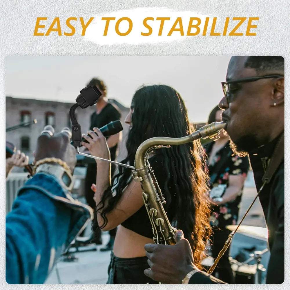 Sax phone stand Saxophone Phone Attachment Musical Microphone Clip Saxophone Sheet Grip Music Stand Saxophone Music Stands GreatEagleInc