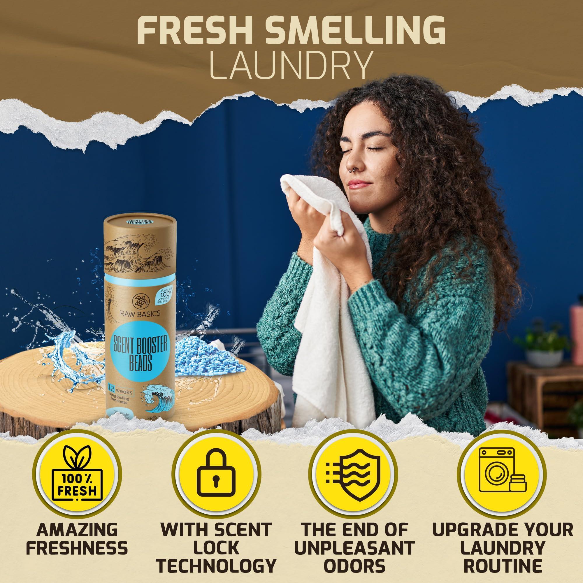 Scent Boosters for Washer Fresh Aroma   Bulk Laundry Booster Beads and Fabric Smell Deodorizer   In Wash Odor Eliminator Pods for Fresh Scented Clothes - GreatEagleInc