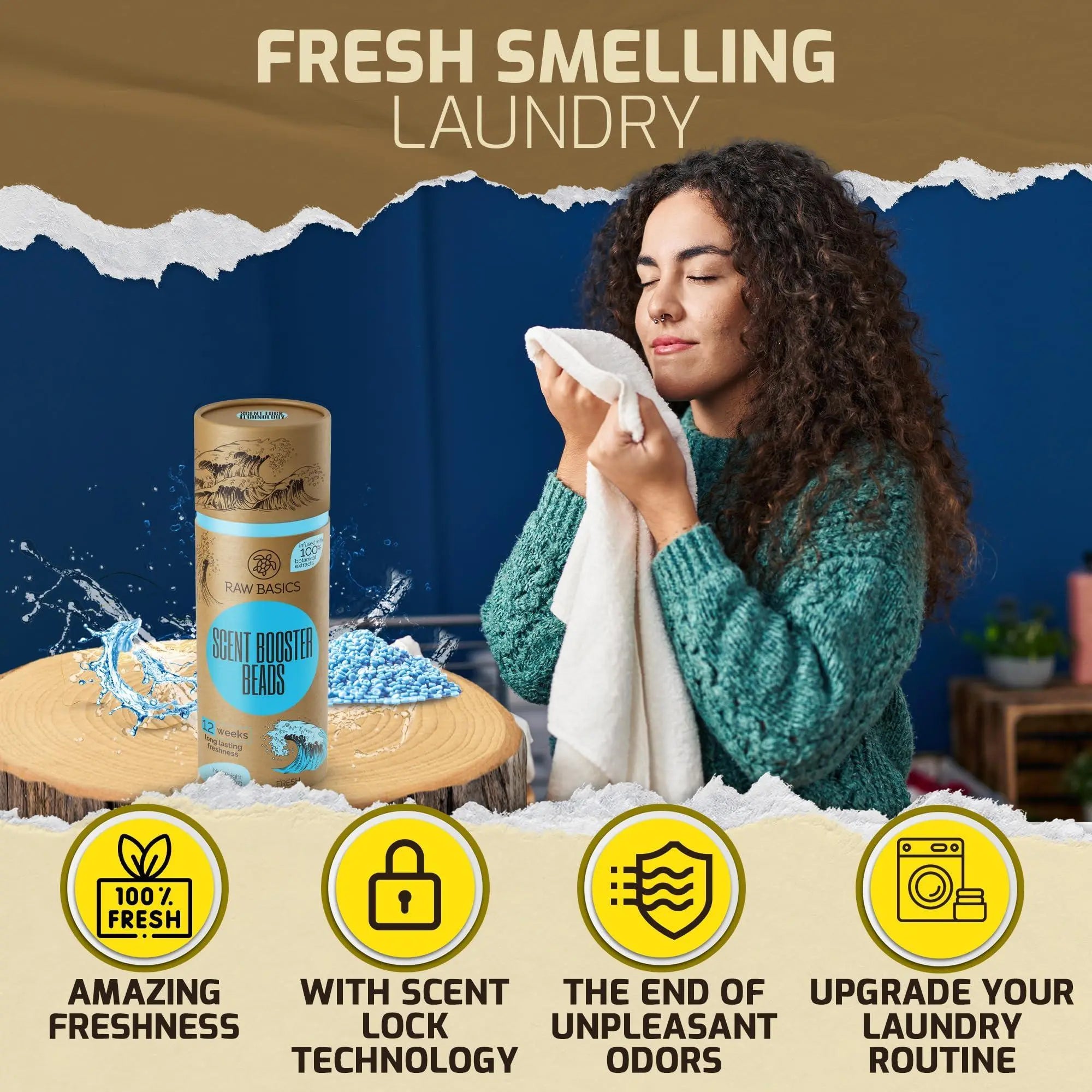Scent Boosters for Washer Fresh Aroma   Bulk Laundry Booster Beads and Fabric Smell Deodorizer   In Wash Odor Eliminator Pods for Fresh Scented Clothes - GreatEagleInc