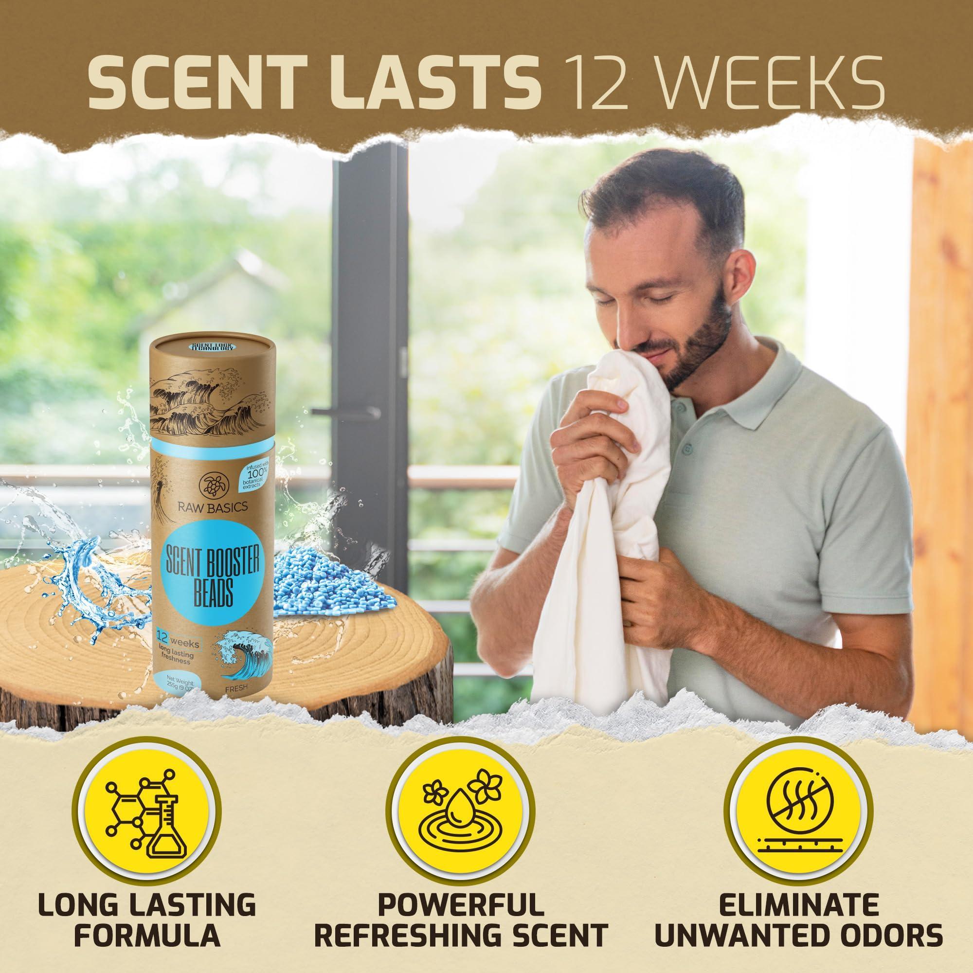 Scent Boosters for Washer Fresh Aroma   Bulk Laundry Booster Beads and Fabric Smell Deodorizer   In Wash Odor Eliminator Pods for Fresh Scented Clothes - GreatEagleInc