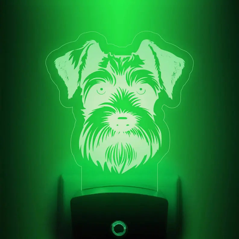 Schnauzer Dog Nightlight | Pet Lover LED Plug In Night Light The 308 Collective
