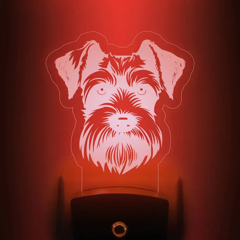 Schnauzer Dog Nightlight | Pet Lover LED Plug In Night Light The 308 Collective