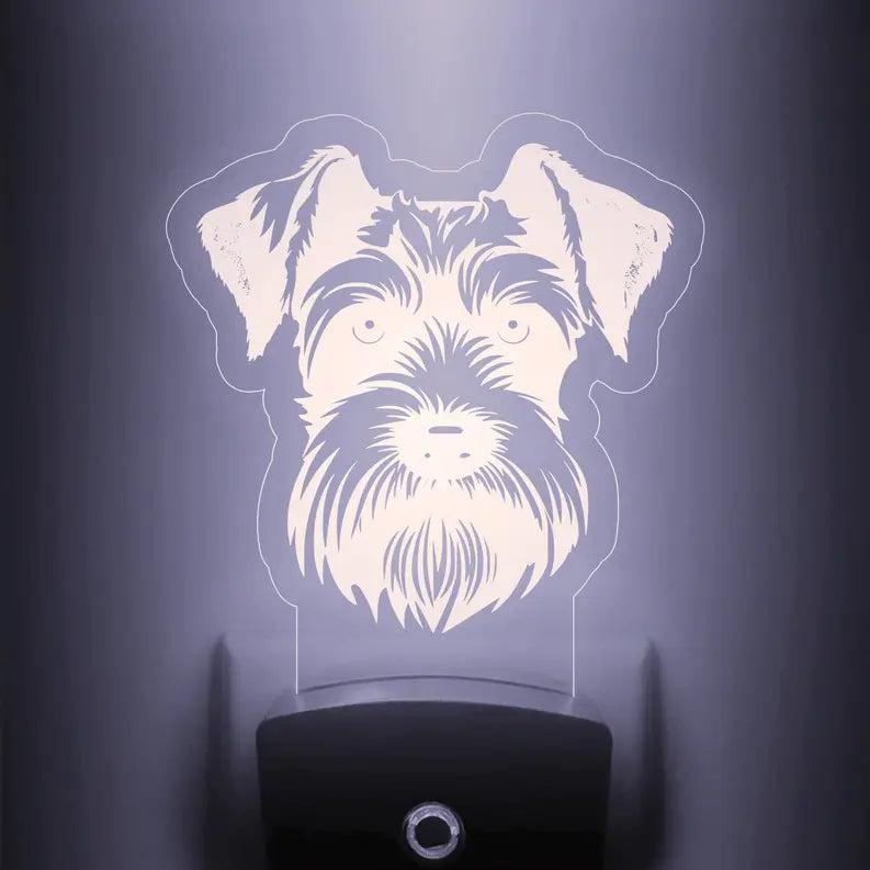 Schnauzer Dog Nightlight | Pet Lover LED Plug In Night Light The 308 Collective