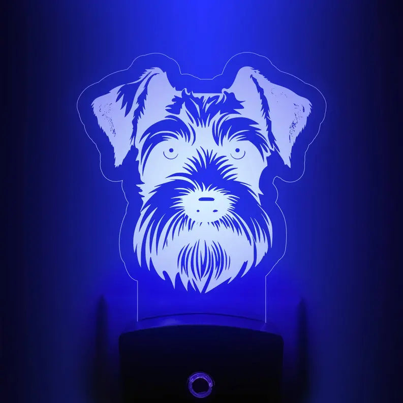 Schnauzer Dog Nightlight | Pet Lover LED Plug In Night Light The 308 Collective
