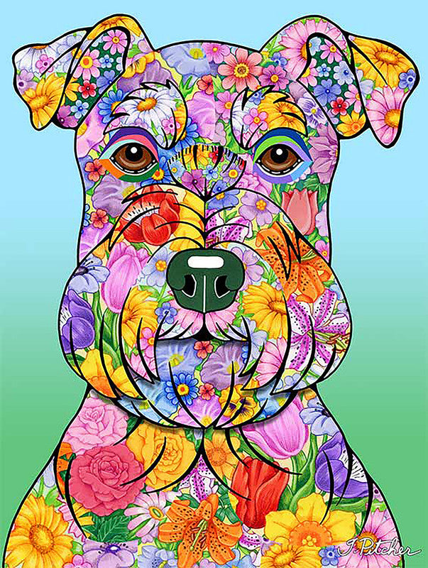 Schnauzer - Tomoyo Pitcher Flowers Garden Flag Best of Breed
