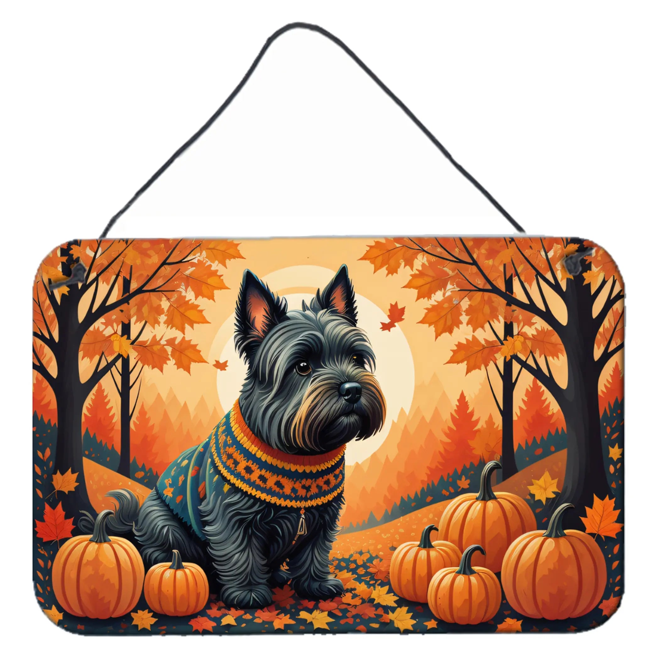 Scottish Terrier Fall Wall or Door Hanging Prints Caroline's Treasures