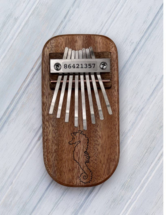 Sea Horse Engraved Thumb Piano Mountain Melodies