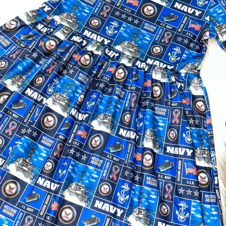Sea Military Support Short Sleeve Dress Stella Bean Clothing