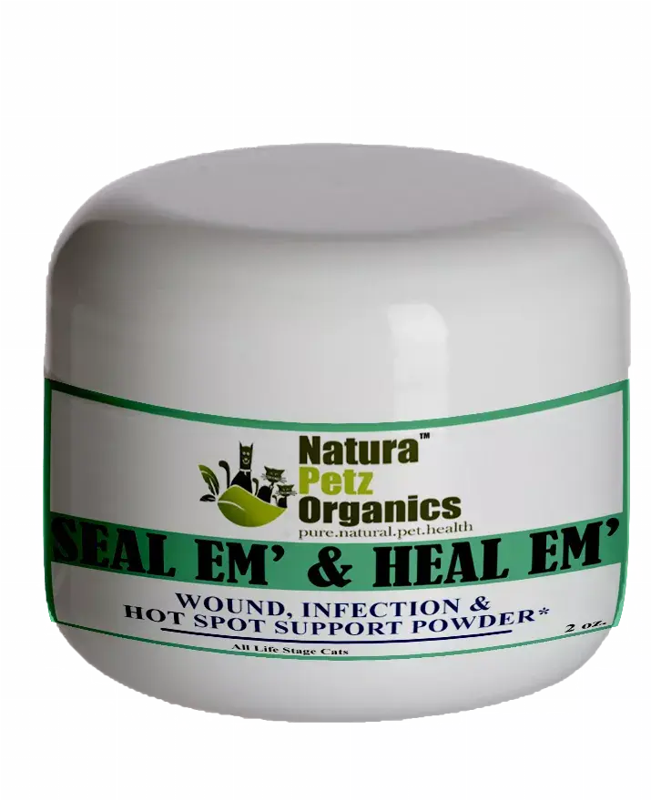 Seal Em And Heal Em Powder Dog, Cat & Small Animal*  Wound, Infection & Hot Spot Support* Organic Pet Systems