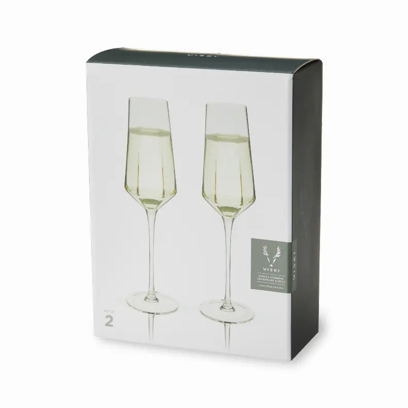 Seneca Stemmed Champagne Flute by Viski True Brands