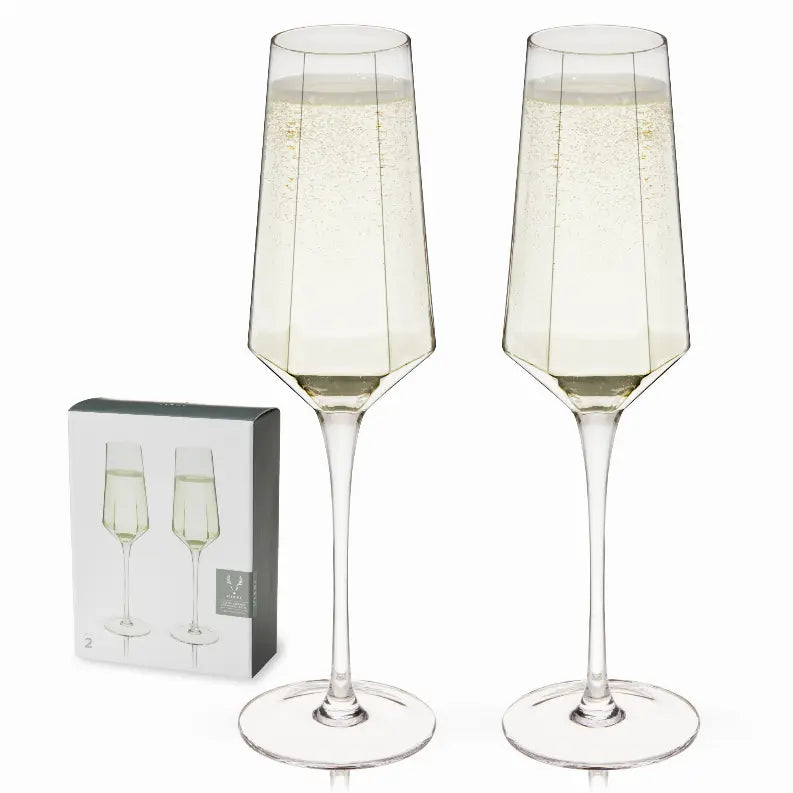 Seneca Stemmed Champagne Flute by Viski True Brands