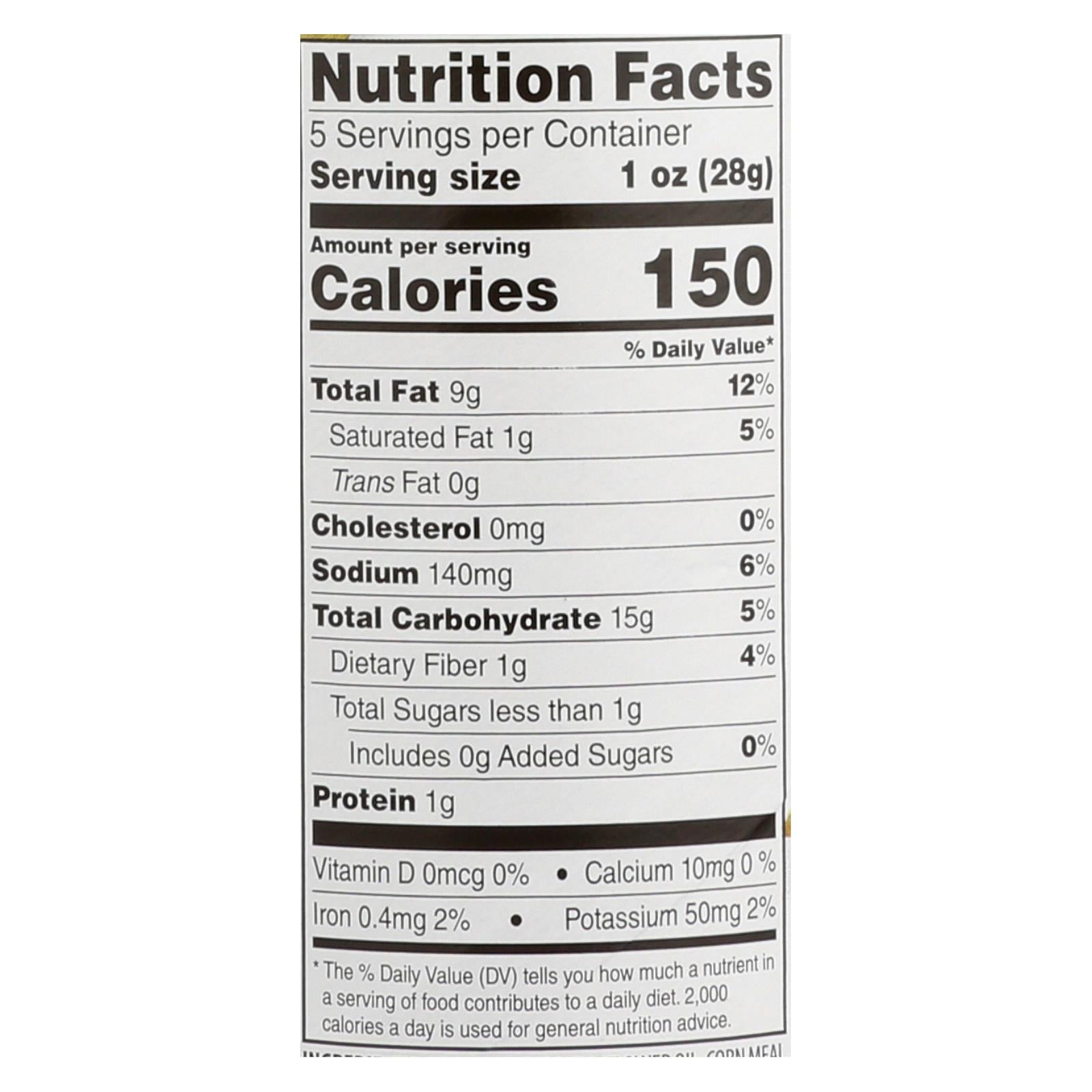 Sensible Portions Sea Salt Garden Veggie Chips In A Canister  - Case Of 12 - 5 Oz Sensible Portions