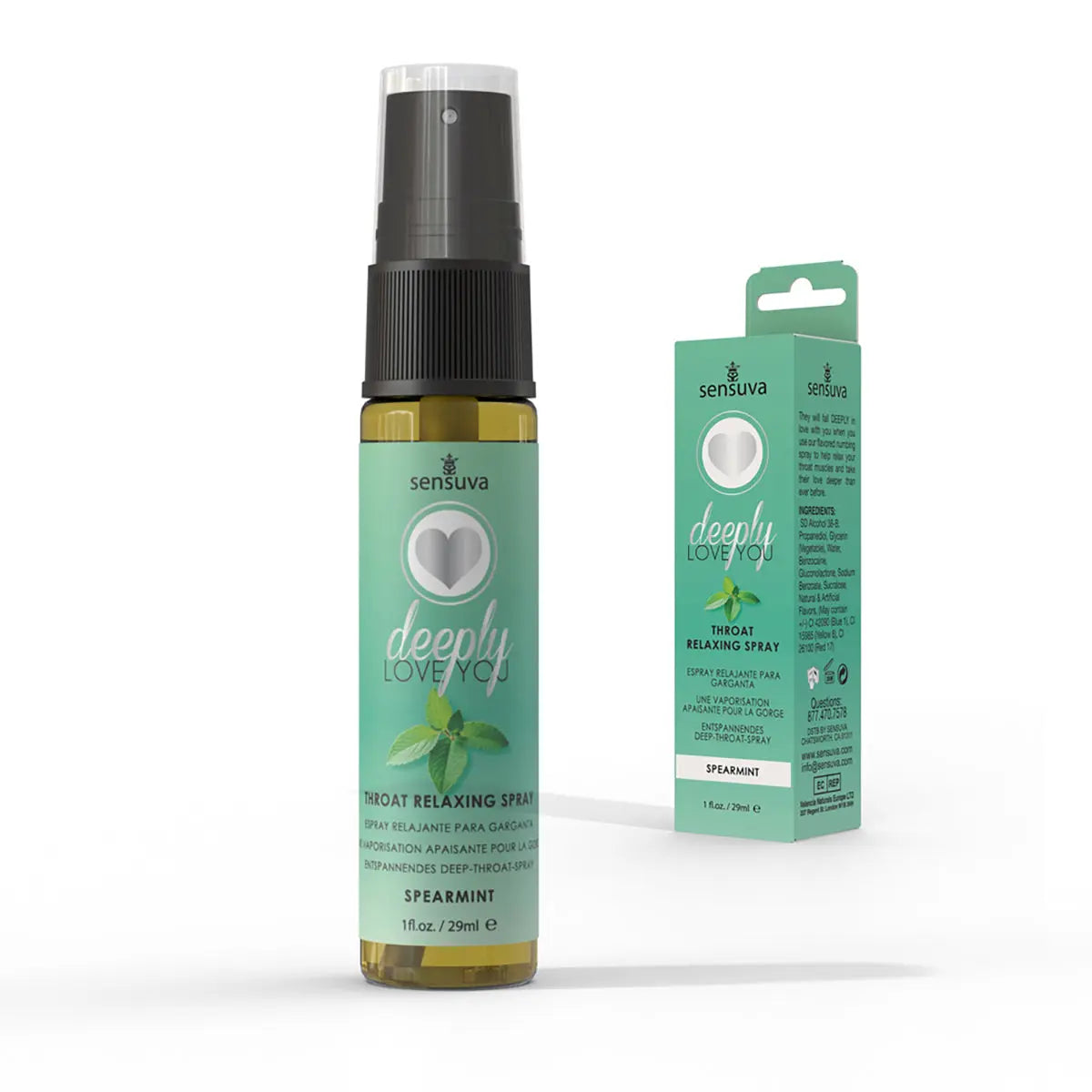 Sensuva Deeply Love You Throat Relaxing Spray Spearmint 1 oz. Sensuva