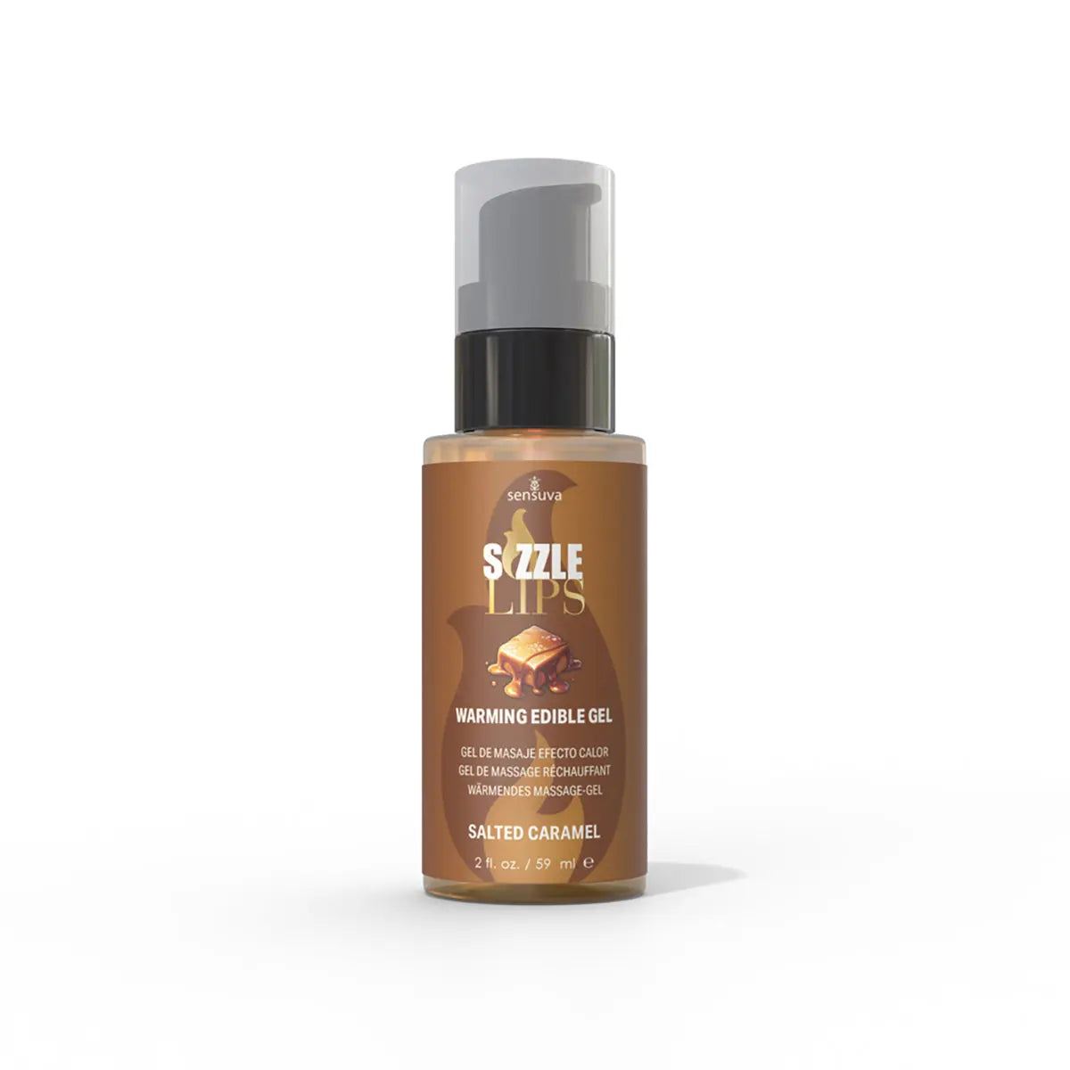 Sensuva Sizzle Lips Warming Gel Salted Caramel 2 oz. Sensuva
