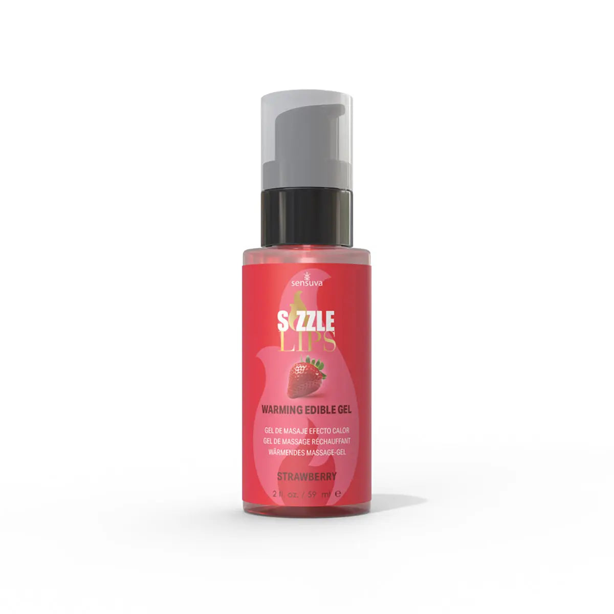 Sensuva Sizzle Lips Warming Gel Strawberry 2 oz. Sensuva