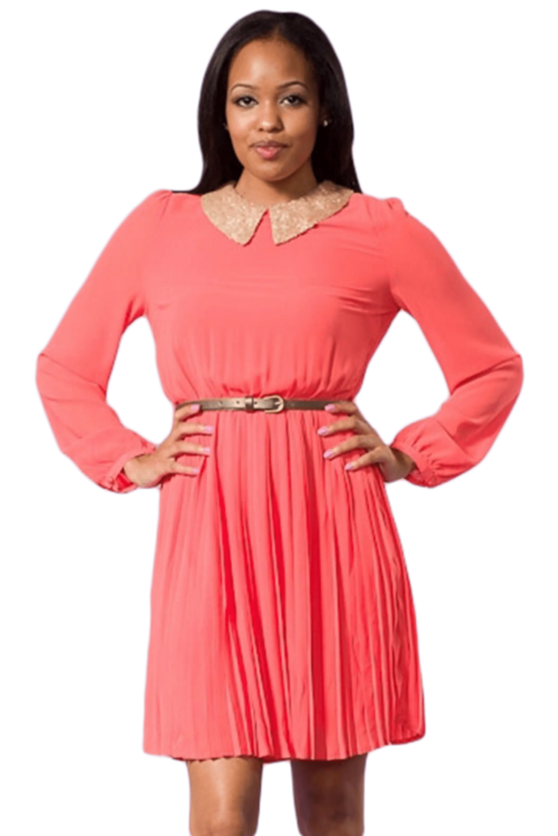 Sequence Collar Key-whole Back with Button Closure SurelyMine