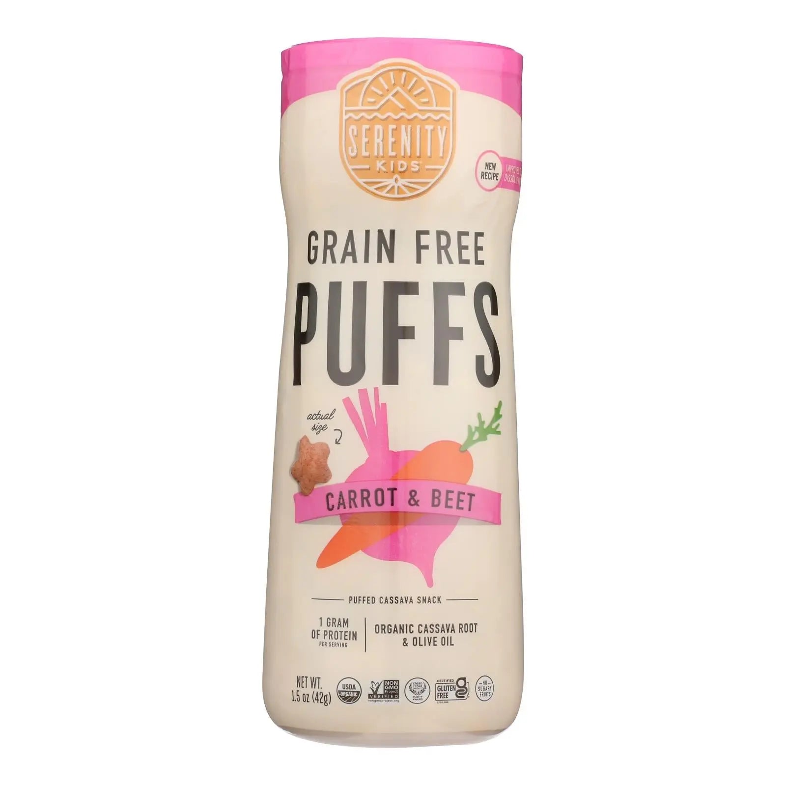 Serenity Kids - Puff Crt Beet Veg - Case Of 6-1.5 Oz Serenity Kids