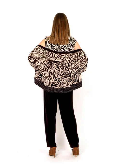 Set 3 pieces  trousers top jacket zebra Raul E New York