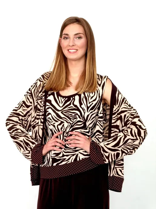 Set 3 pieces  trousers top jacket zebra Raul E New York