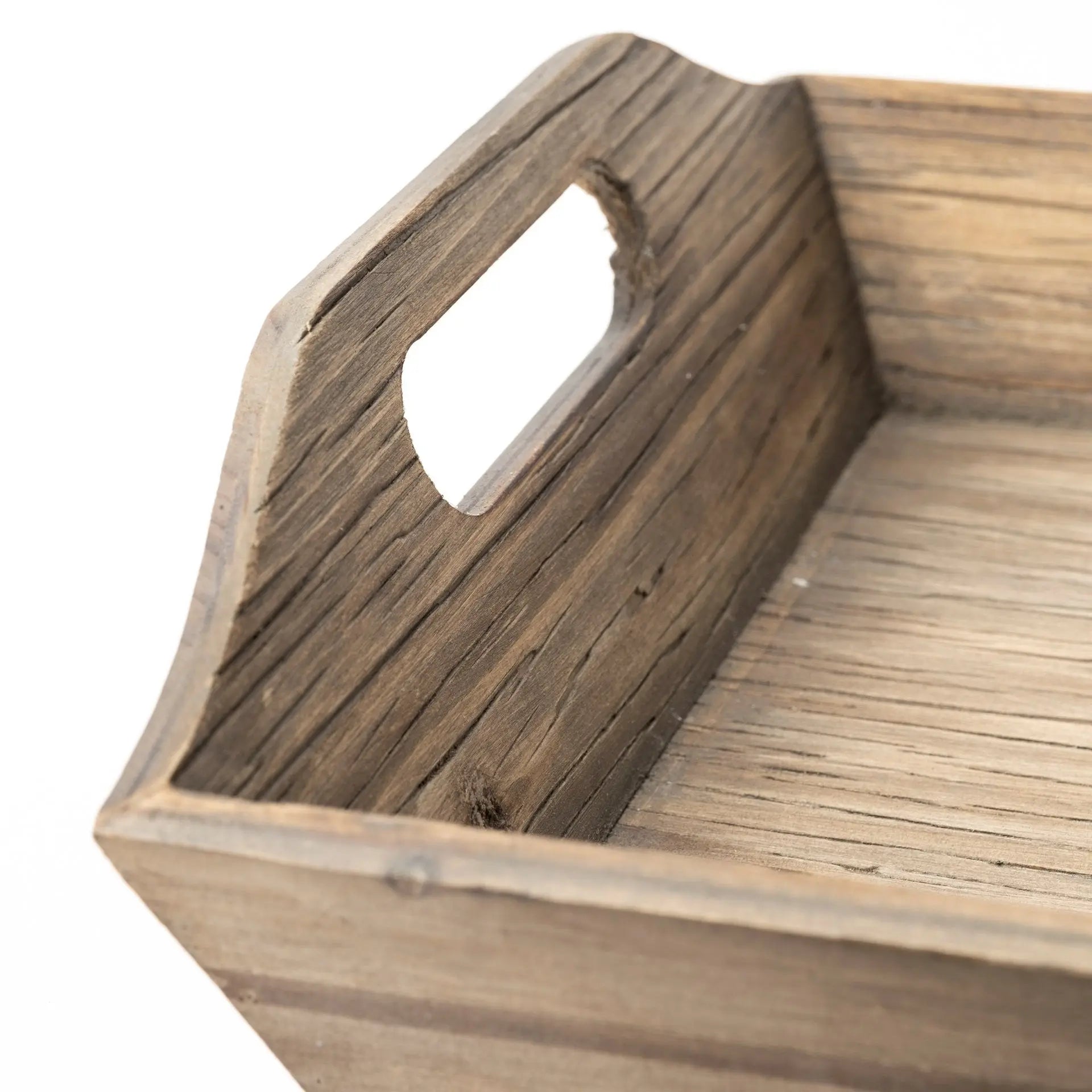 Set Of 2 Natural Brown Wood With Grains And Knots Highlight Trays Homeroots Kitchen & Dining