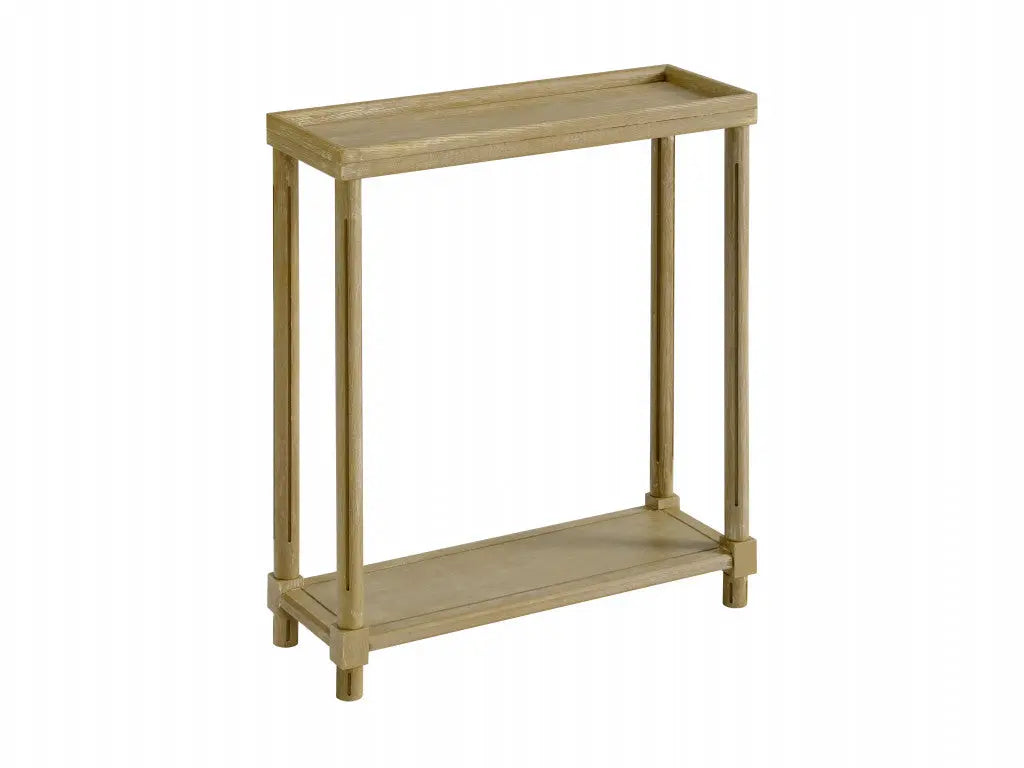 Set Of Two 24" Oak Brown Wood Rectangular End Tables With Shelf Homeroots Living Room