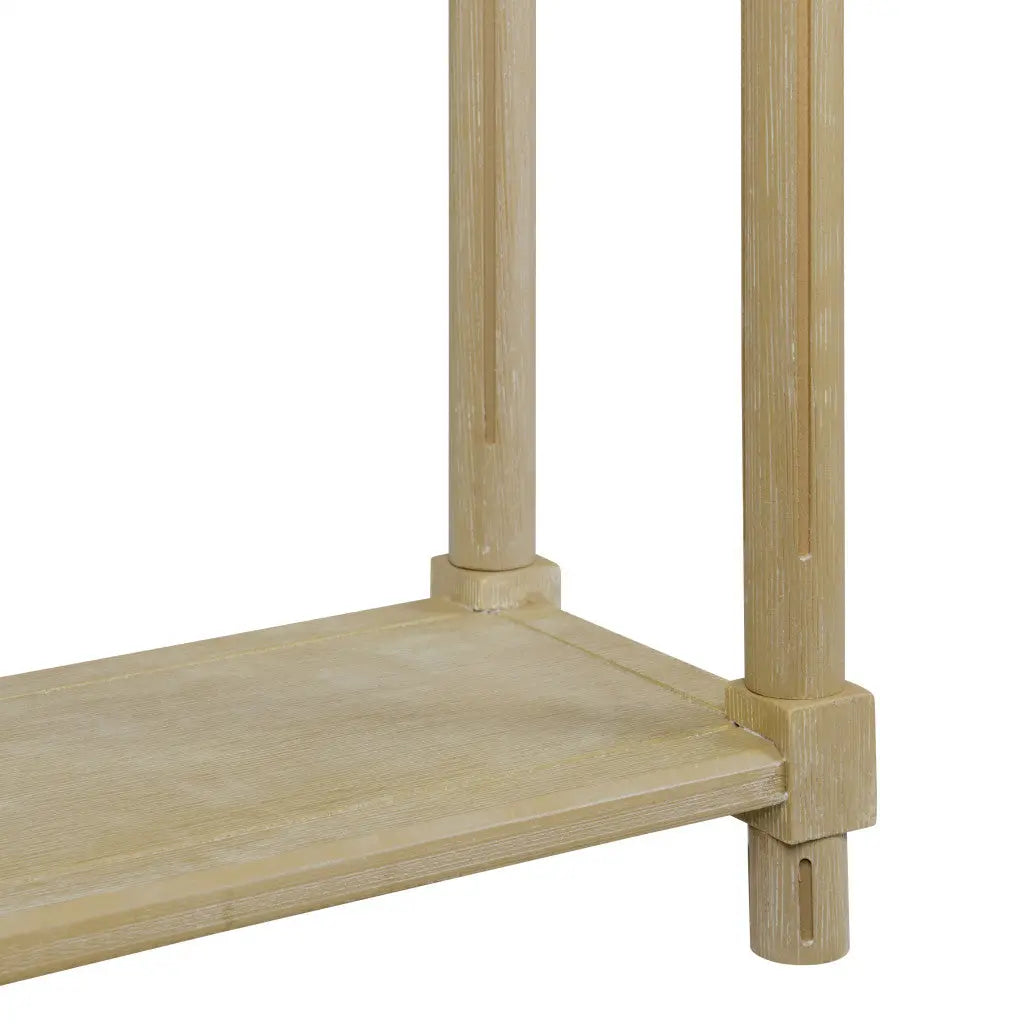 Set Of Two 24" Oak Brown Wood Rectangular End Tables With Shelf Homeroots Living Room