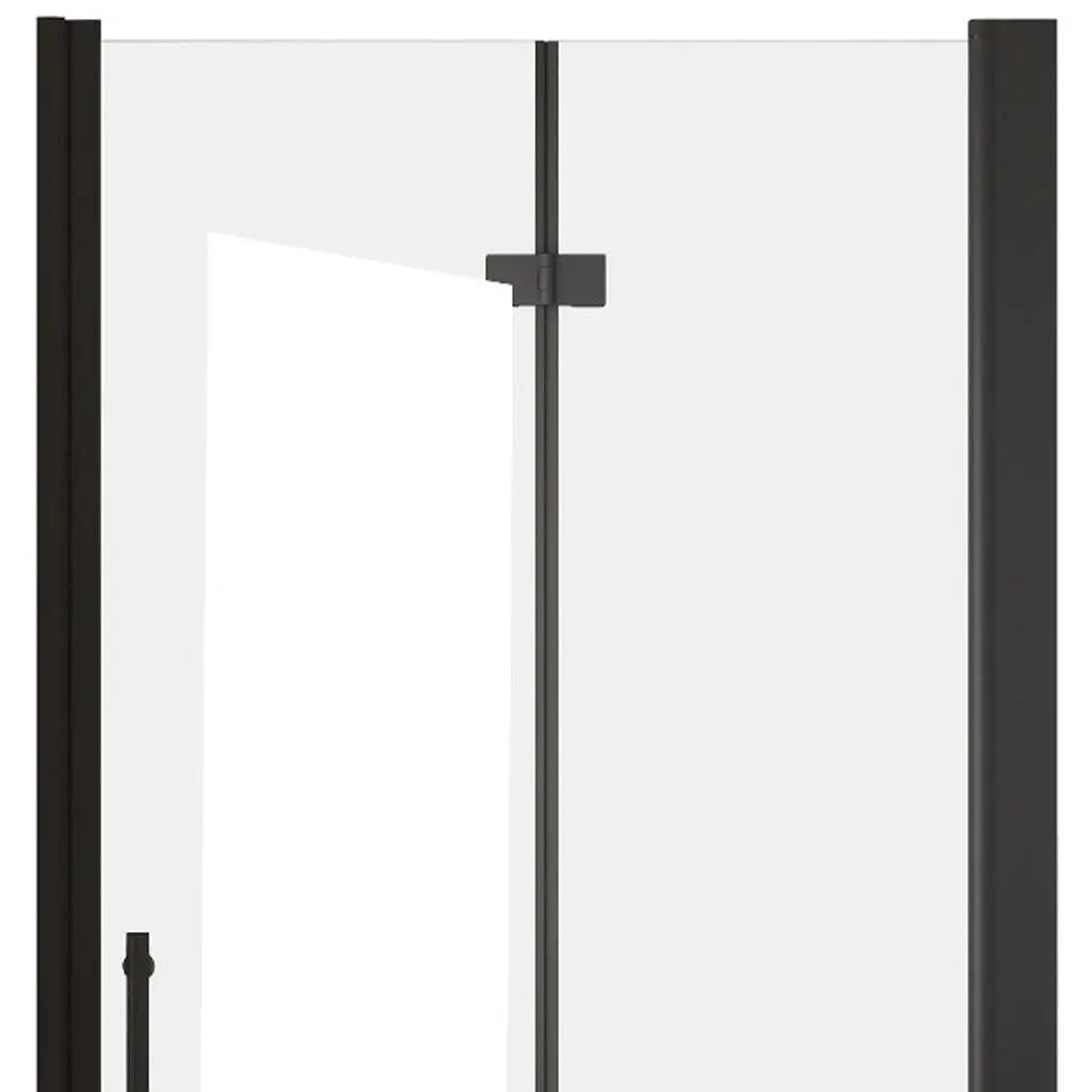 Set Of Two Aluminum and Tempered Glass Shower Doors Homeroots Bed & Bath