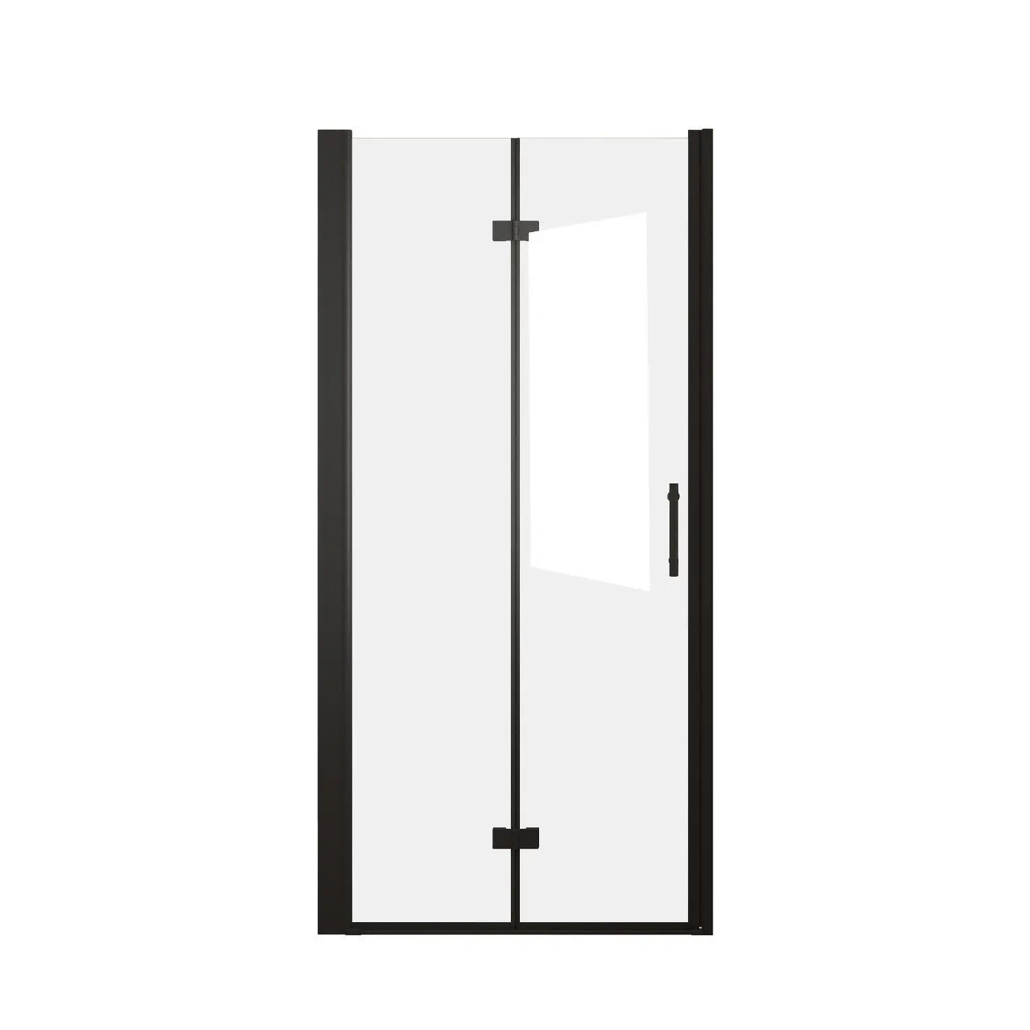 Set Of Two Aluminum and Tempered Glass Shower Doors Homeroots Bed & Bath