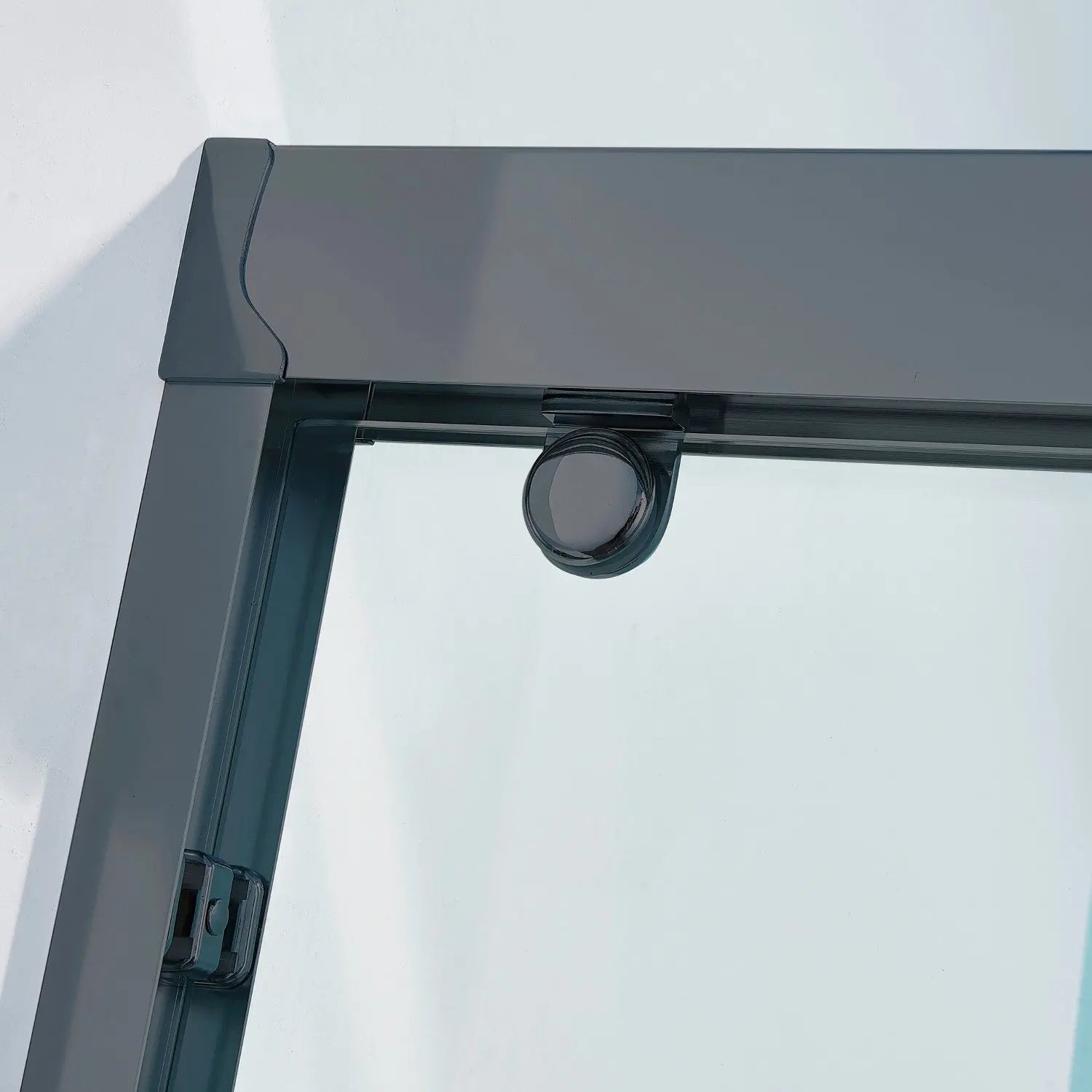 Set Of Two Aluminum and Tempered Glass Shower Doors Homeroots Bed & Bath