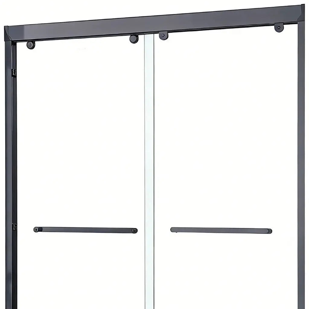 Set Of Two Aluminum and Tempered Glass Shower Doors Homeroots Bed & Bath