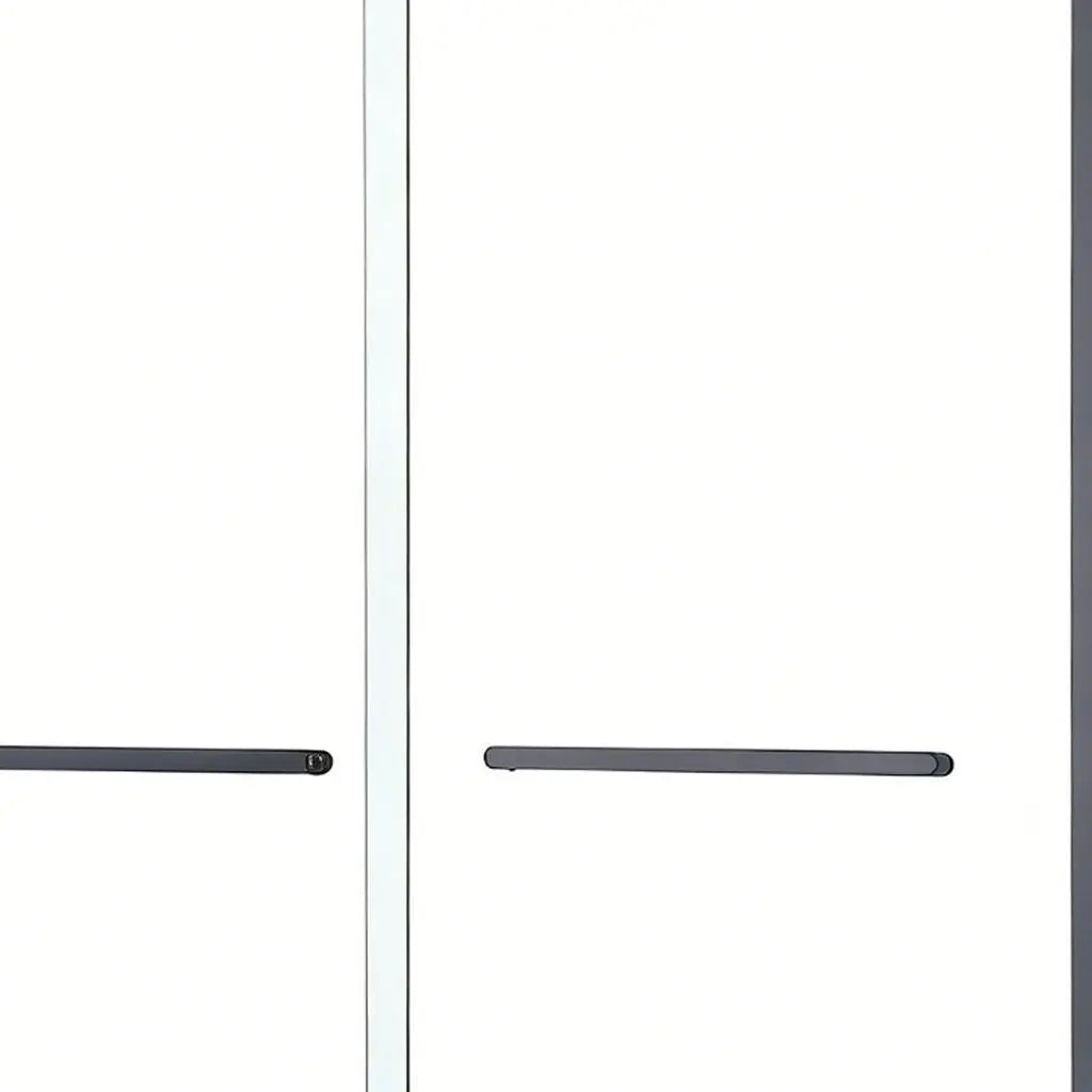 Set Of Two Aluminum and Tempered Glass Shower Doors Homeroots Bed & Bath