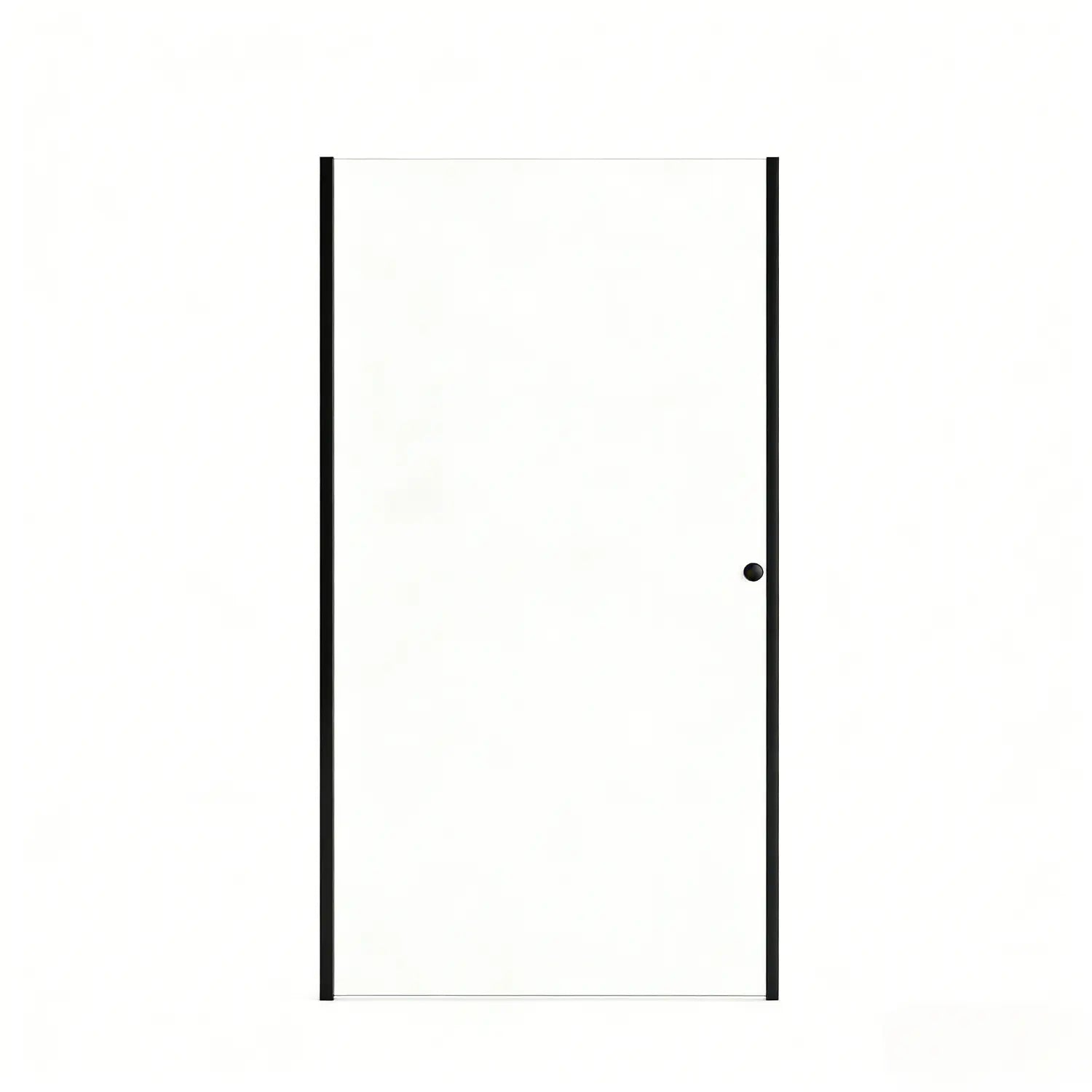 Set Of Two Aluminum and Tempered Glass Shower Doors Homeroots Bed & Bath