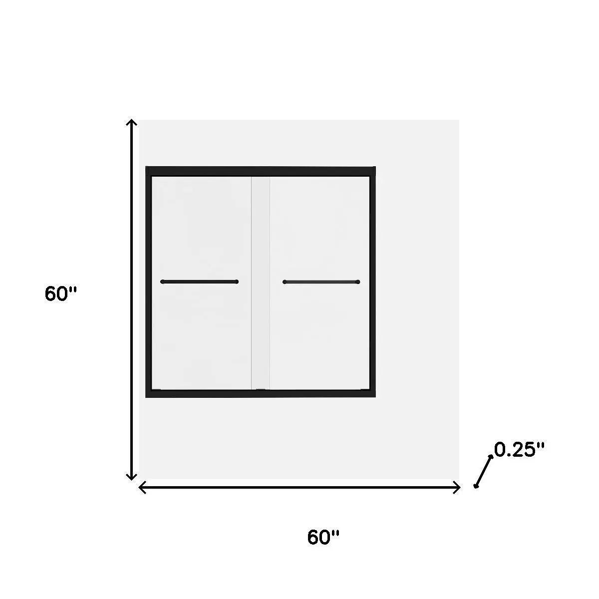 Set Of Two Aluminum and Tempered Glass Shower Doors Homeroots Bed & Bath