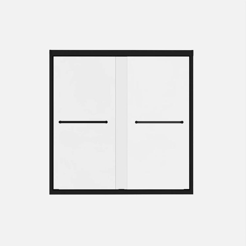 Set Of Two Aluminum and Tempered Glass Shower Doors Homeroots Bed & Bath