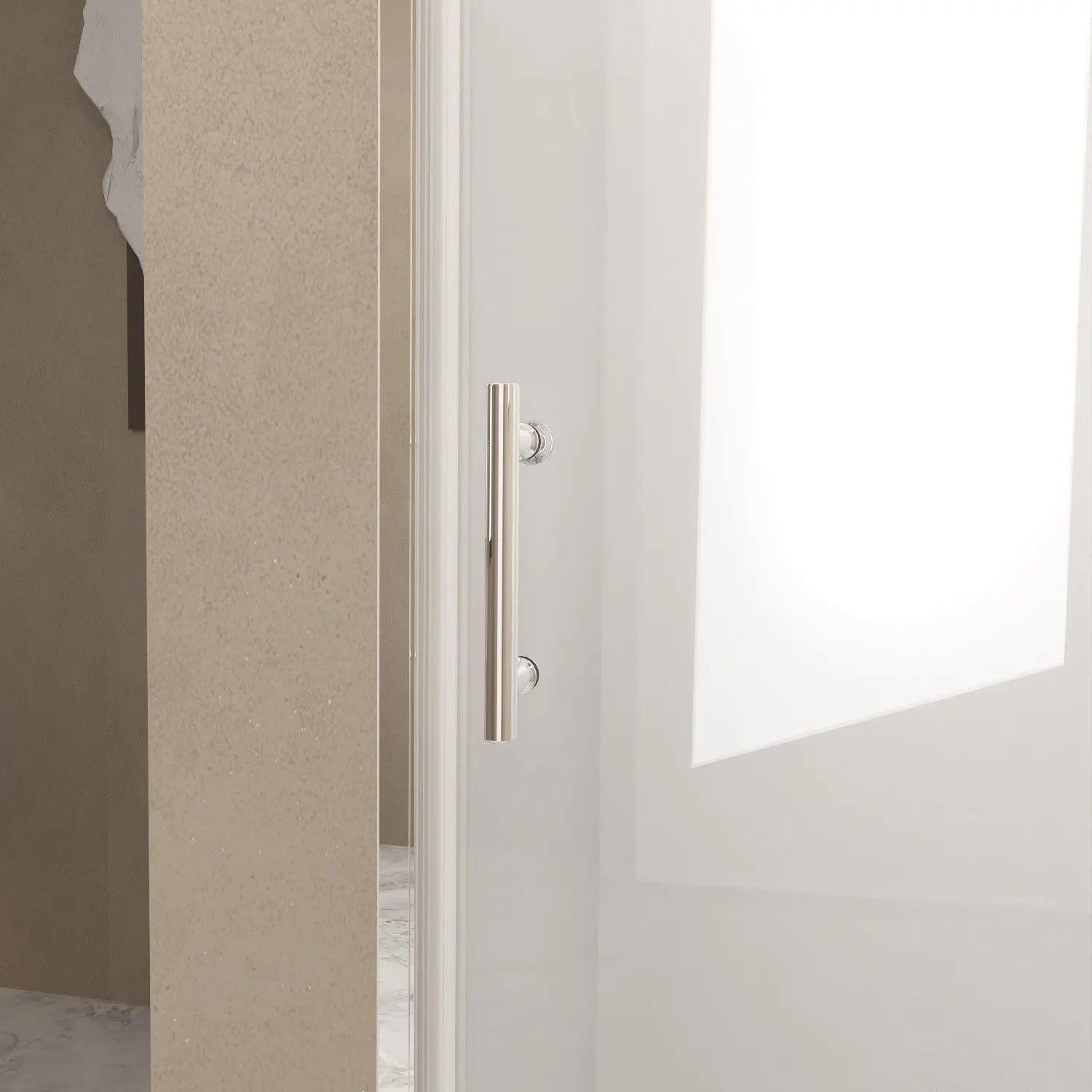 Set Of Two Aluminum and Tempered Glass Shower Doors Homeroots Bed & Bath