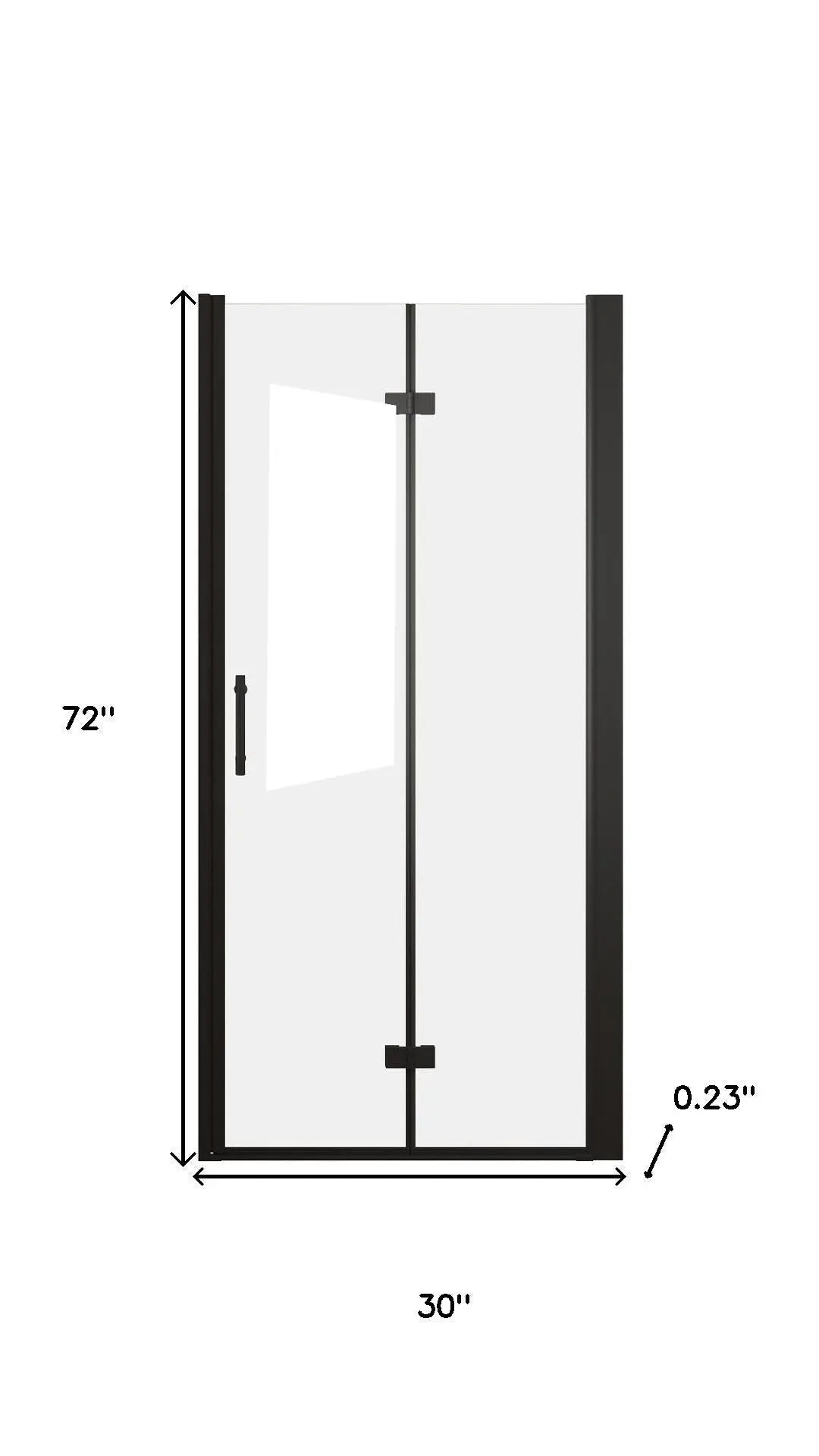 Set Of Two Aluminum and Tempered Glass Shower Doors Homeroots Bed & Bath