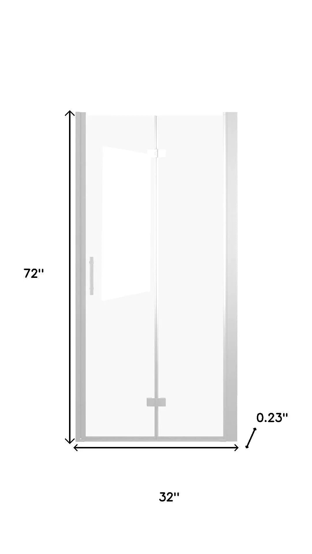 Set Of Two Aluminum and Tempered Glass Shower Doors Homeroots Bed & Bath