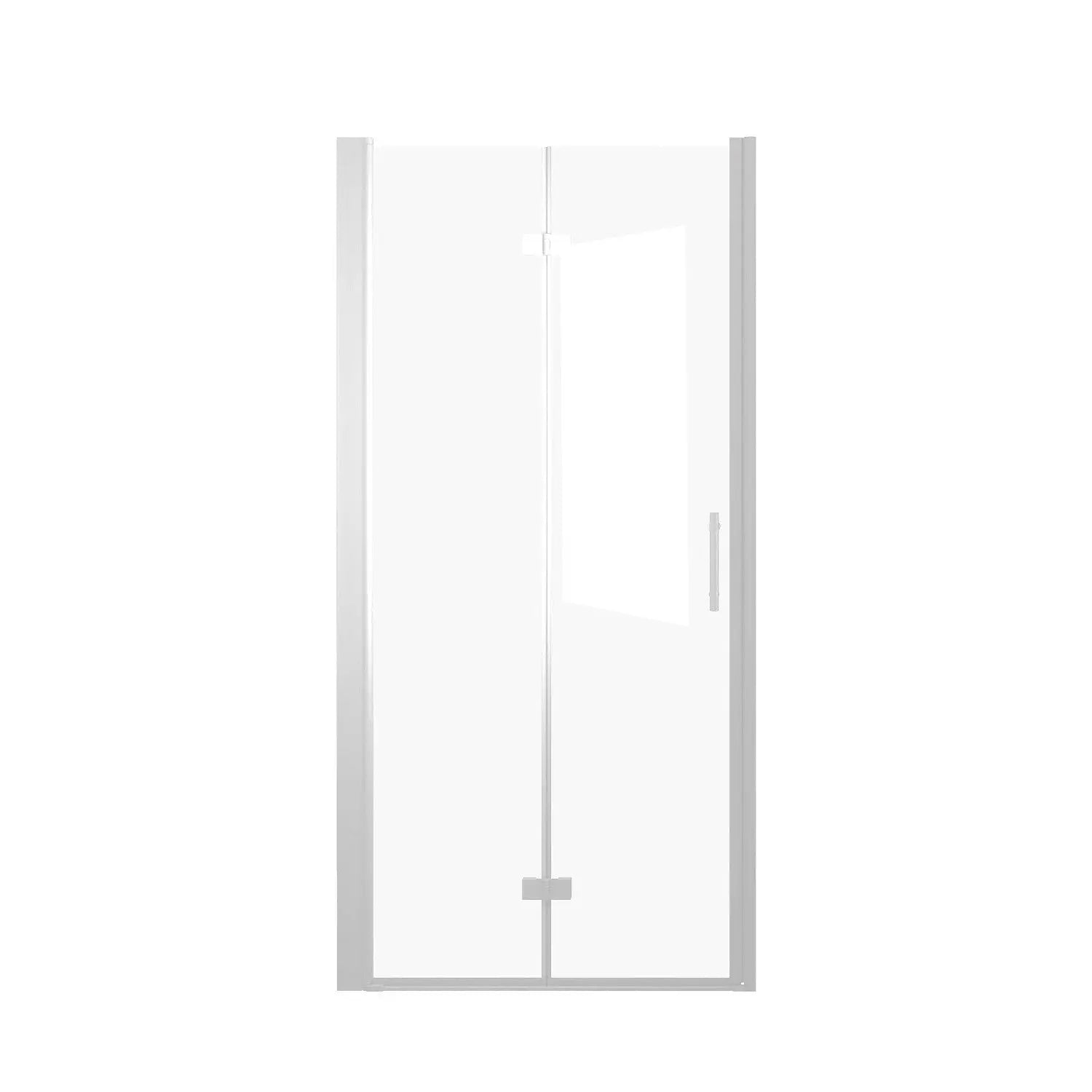 Set Of Two Aluminum and Tempered Glass Shower Doors Homeroots Bed & Bath