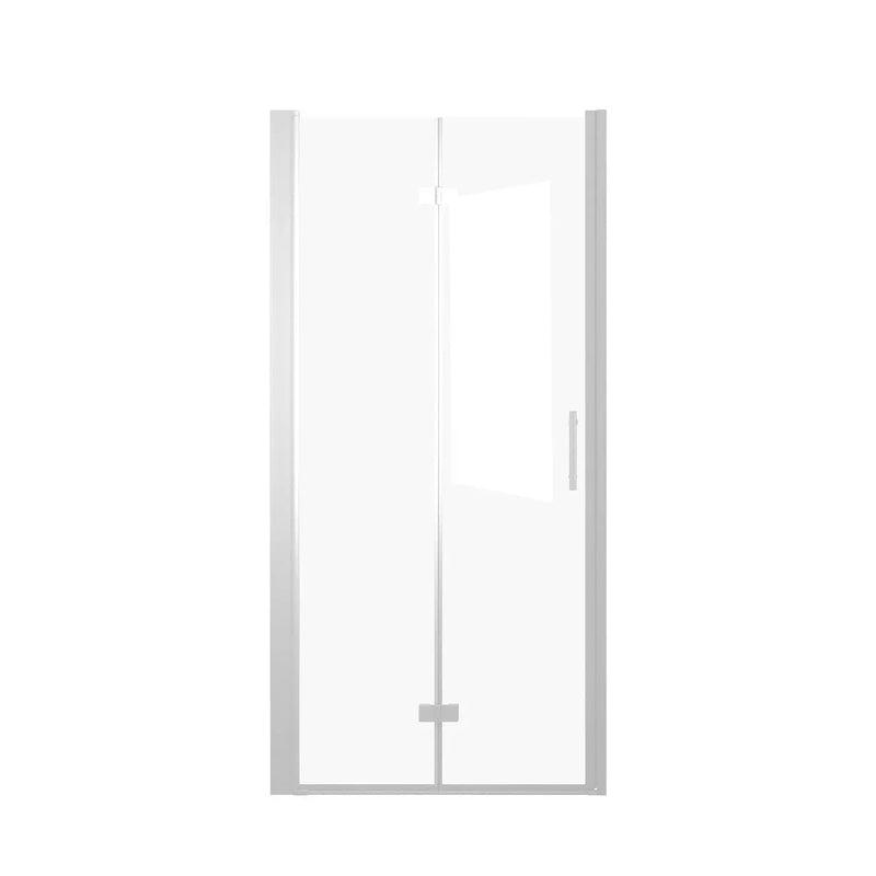 Set Of Two Aluminum and Tempered Glass Shower Doors Homeroots Bed & Bath