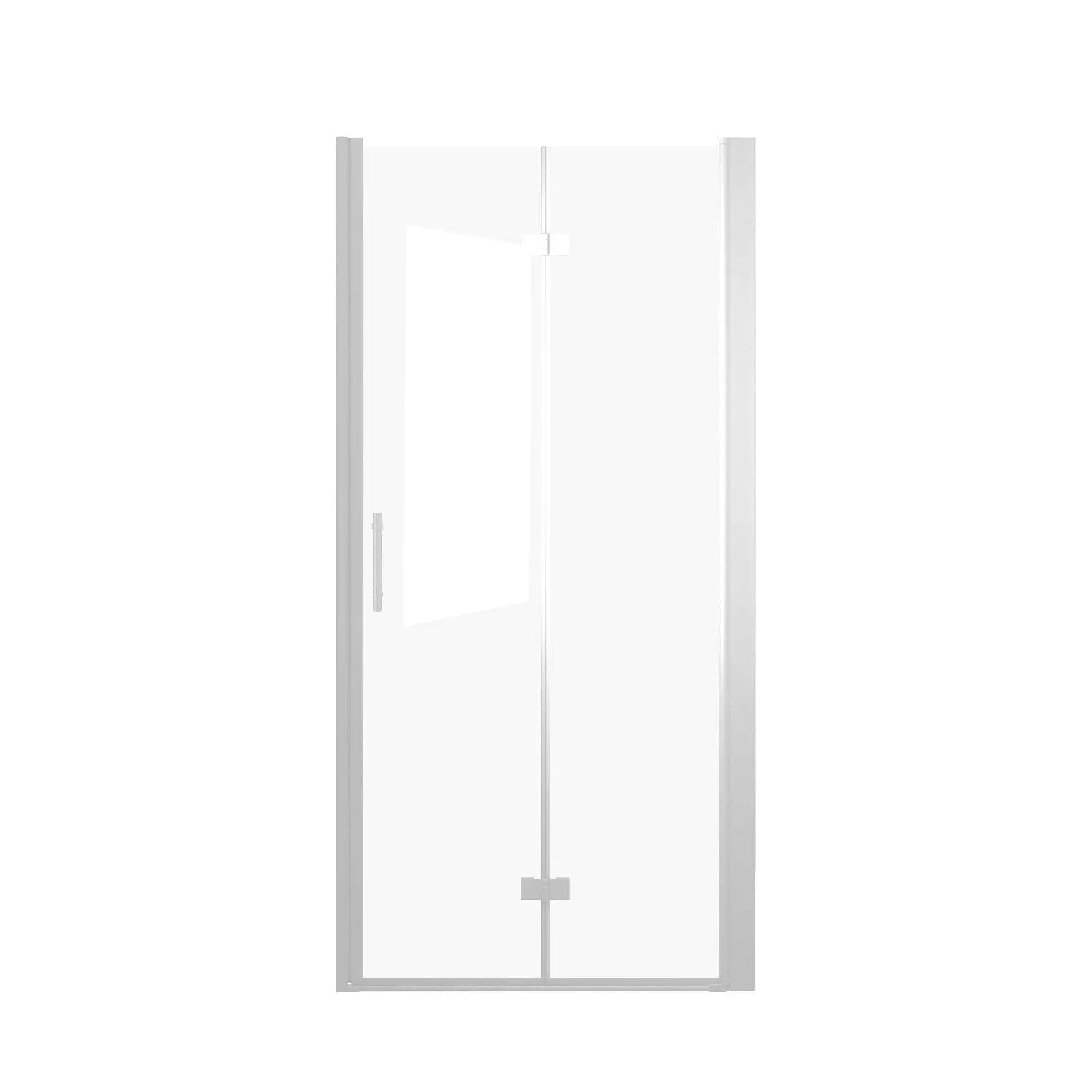 Set Of Two Aluminum and Tempered Glass Shower Doors Homeroots Bed & Bath