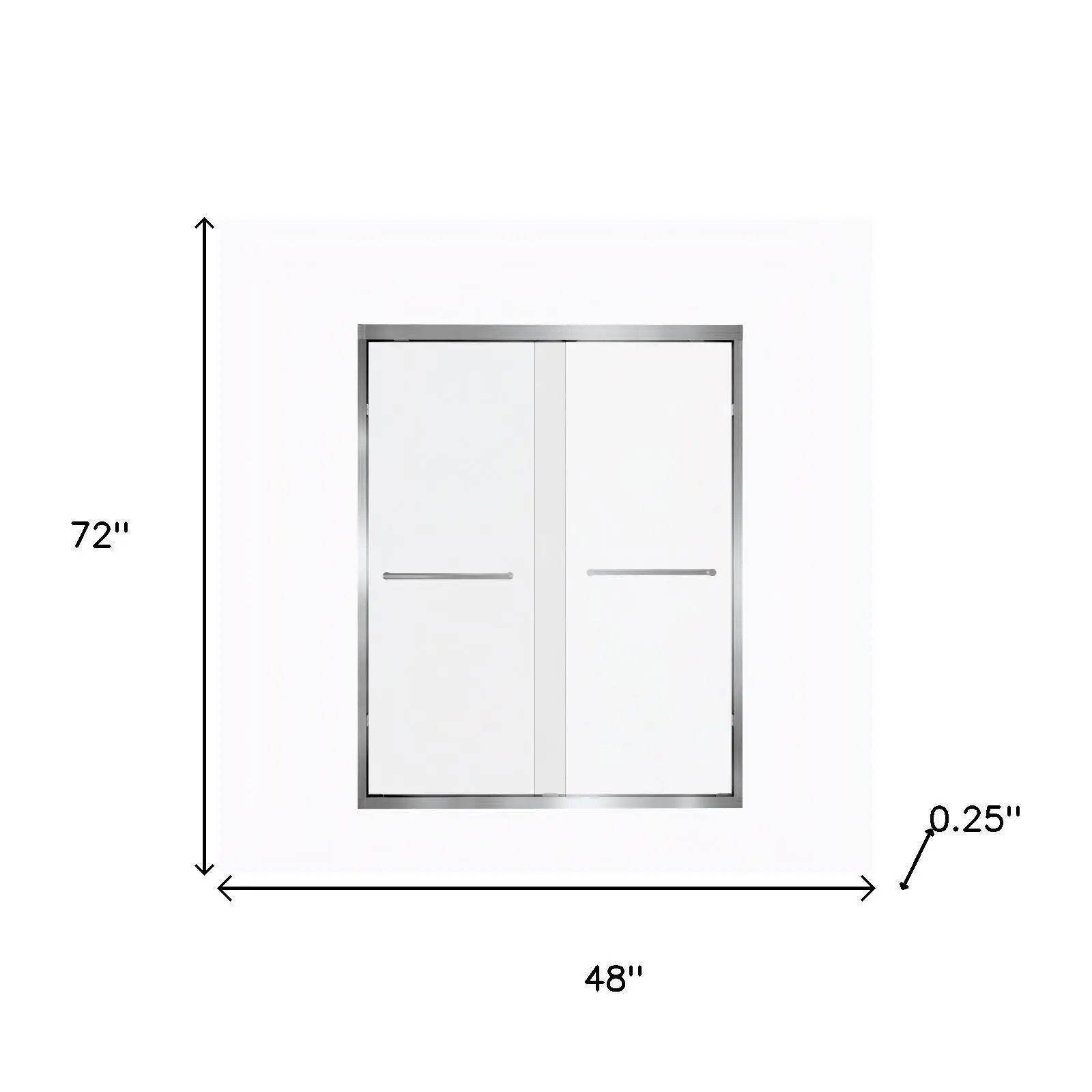 Set Of Two Aluminum and Tempered Glass Shower Doors Homeroots Kitchen & Dining