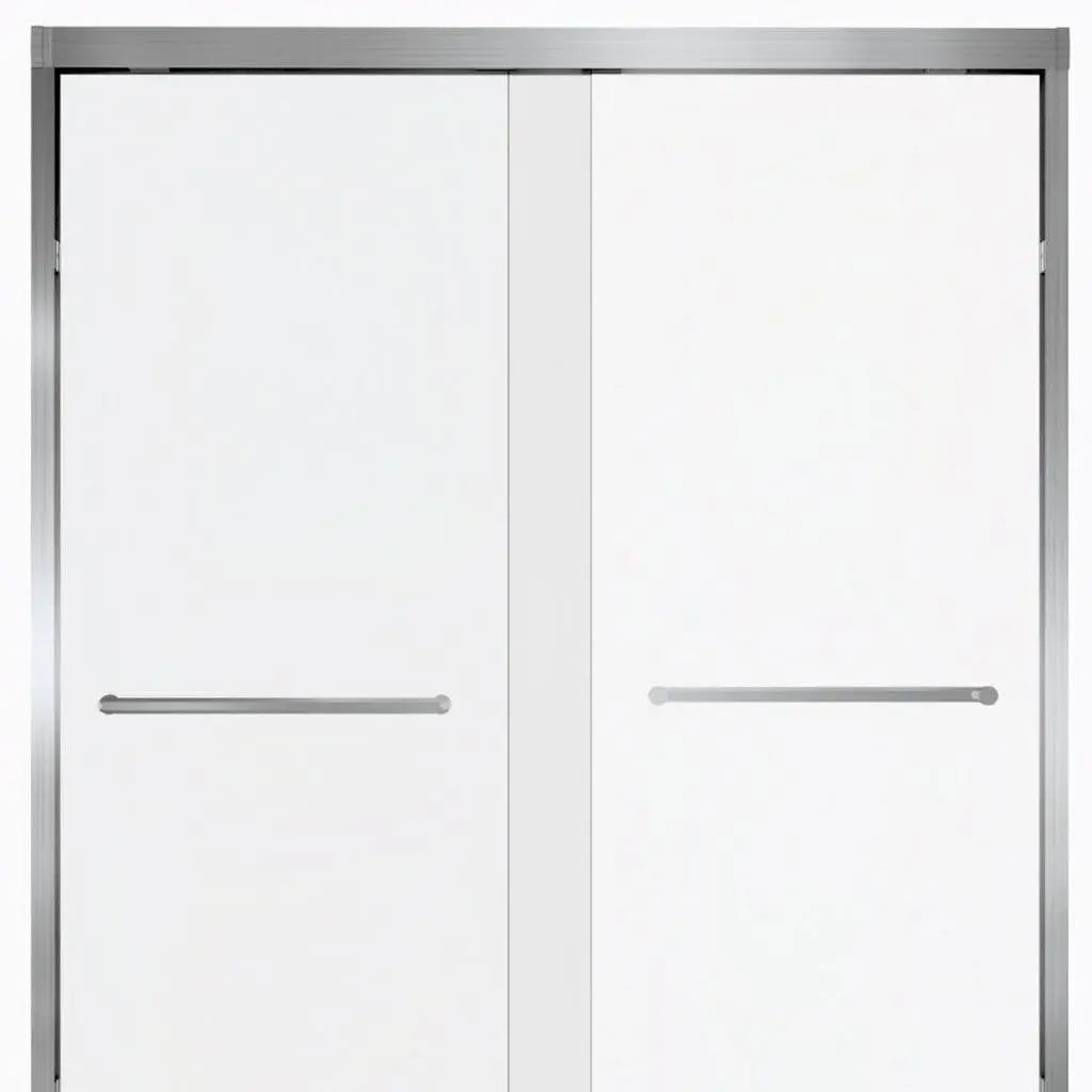 Set Of Two Aluminum and Tempered Glass Shower Doors Homeroots Kitchen & Dining