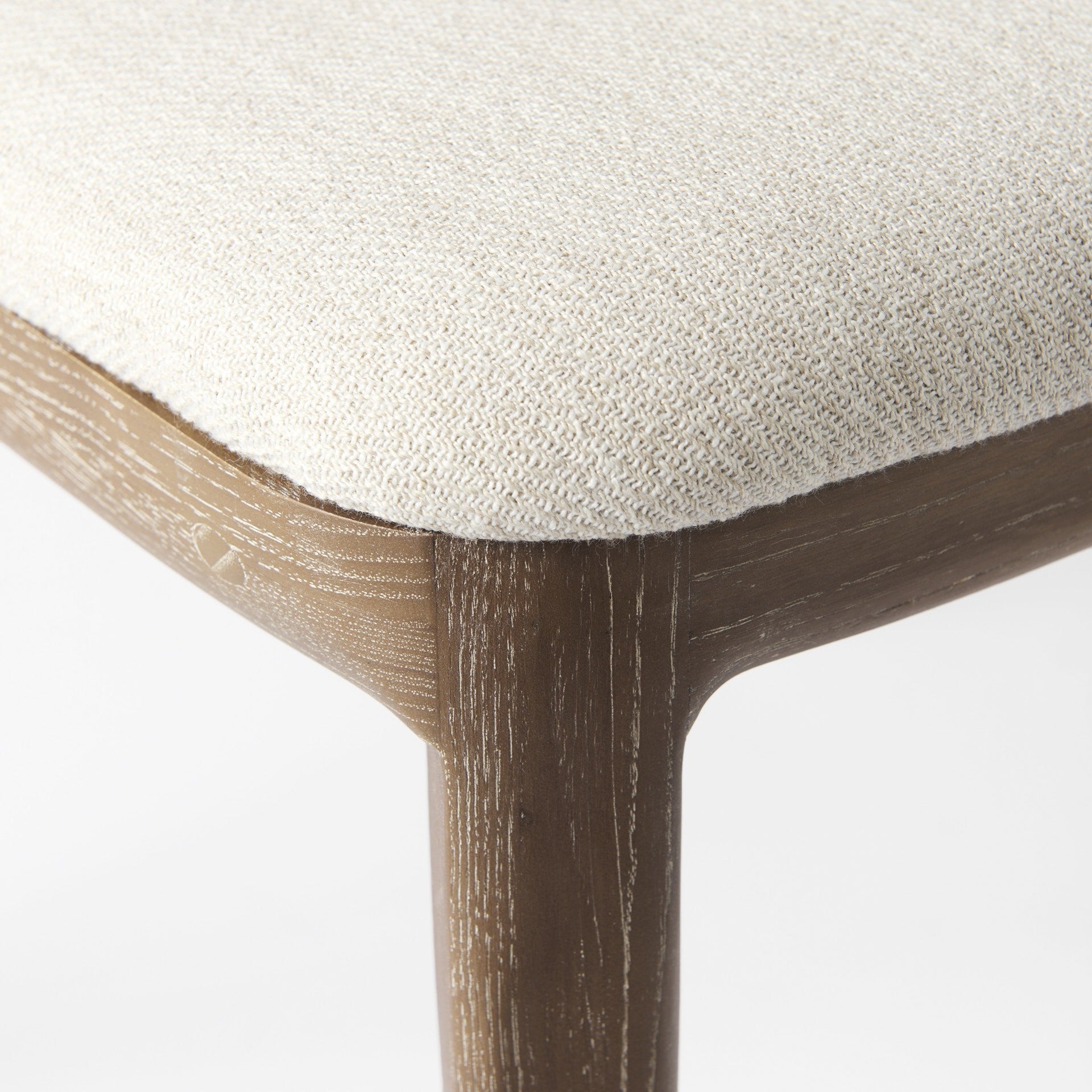 Set Of Two Cream And Brown Upholstered Fabric Cross Back Side Chairs Homeroots Kitchen & Dining