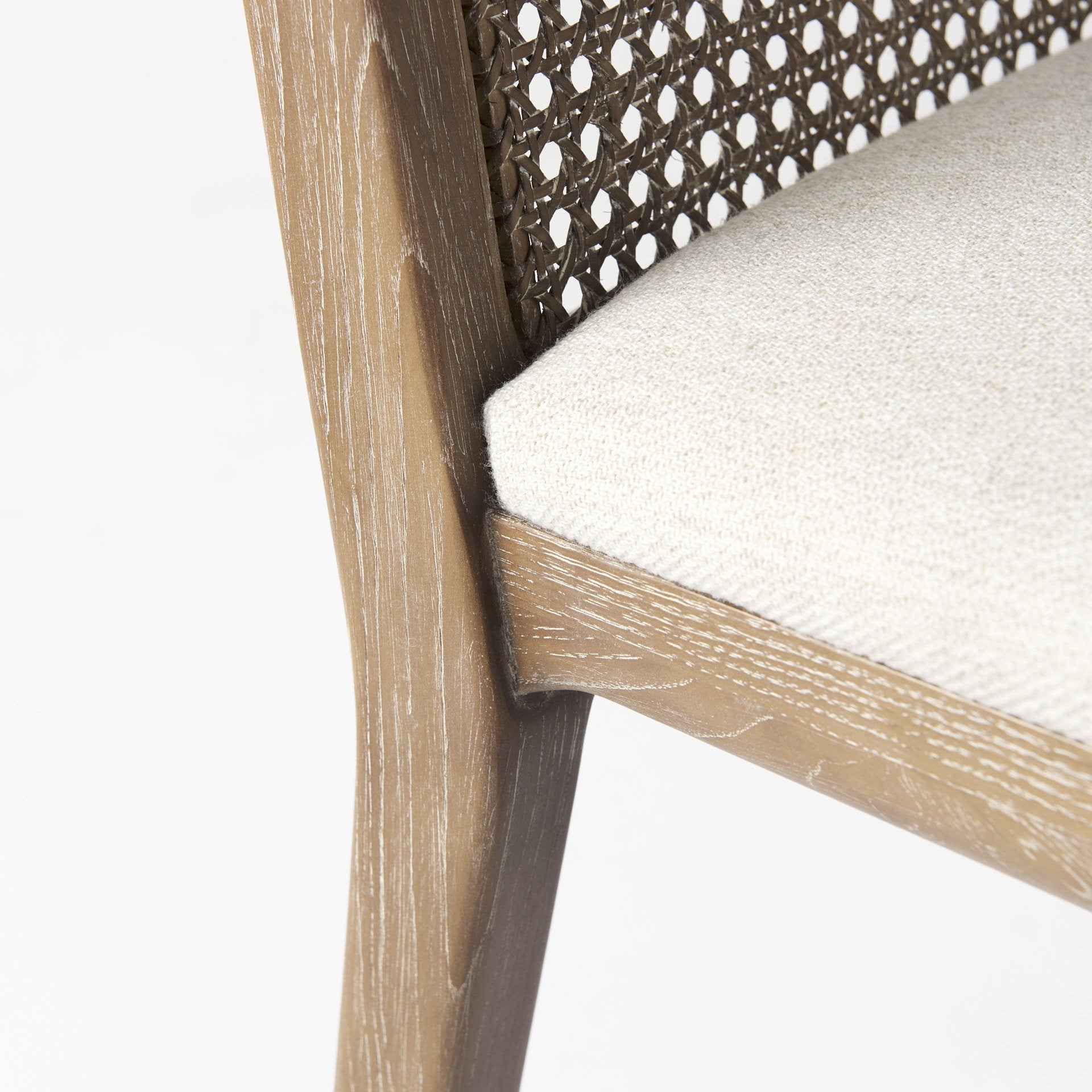 Set Of Two Cream And Brown Upholstered Fabric Cross Back Side Chairs Homeroots Kitchen & Dining