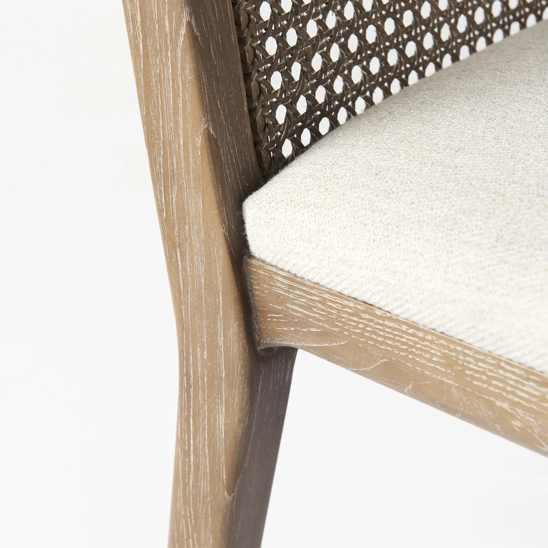 Set Of Two Cream And Brown Upholstered Fabric Cross Back Side Chairs Homeroots Kitchen & Dining