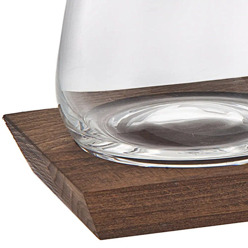Set Of Two Lead Free Crystal Narrowing Shape Stemless Decanter Homeroots Kitchen & Dining
