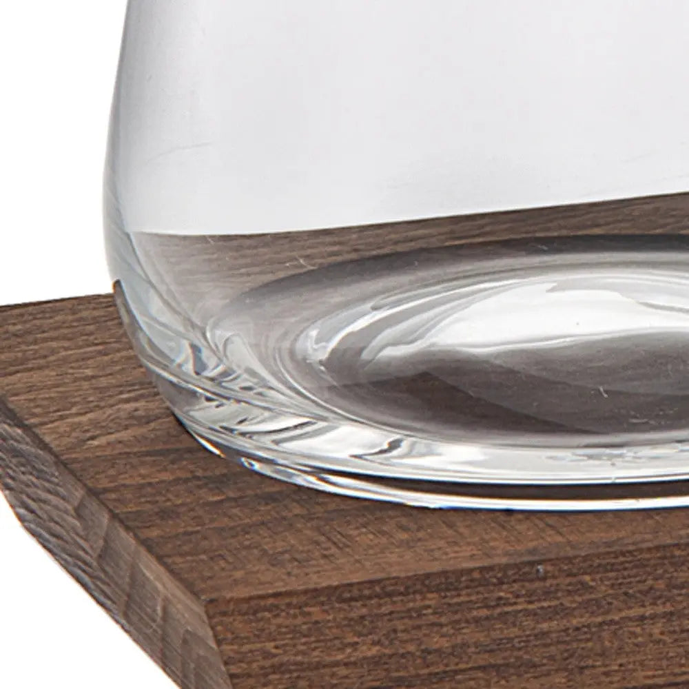 Set Of Two Lead Free Crystal Narrowing Shape Stemless Decanter Homeroots Kitchen & Dining