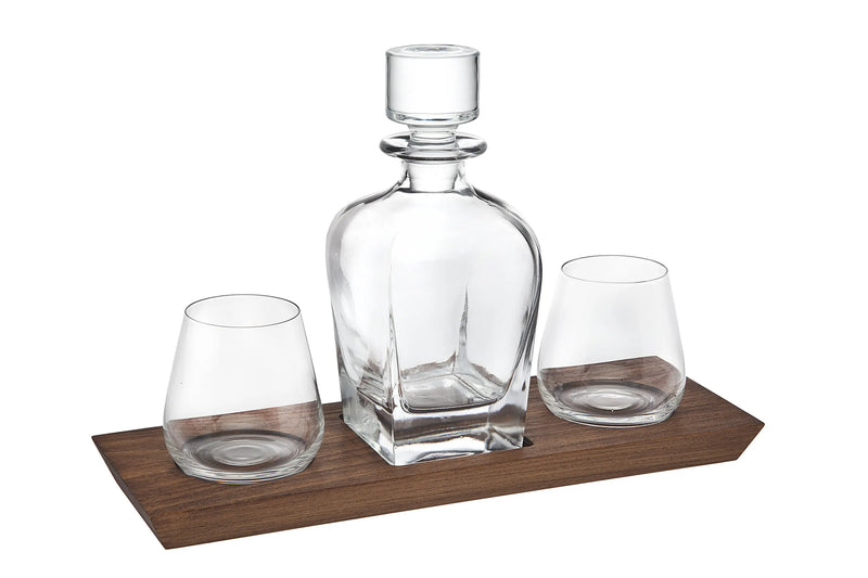 Set Of Two Lead Free Crystal Narrowing Shape Stemless Whiskey Glass Homeroots Kitchen & Dining